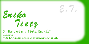 eniko tietz business card